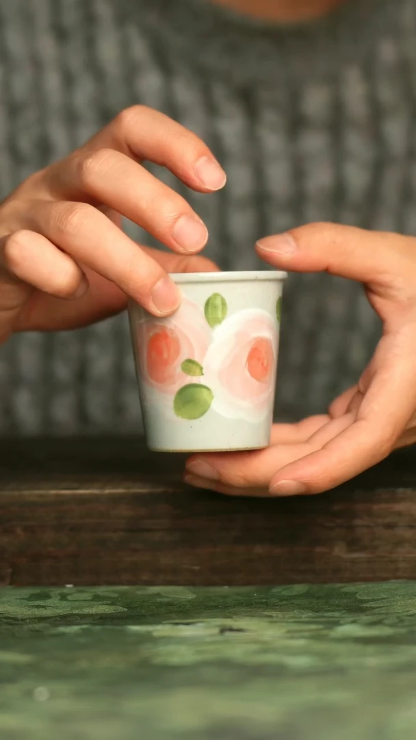 陶瓷青诗集手工手绘瓷器