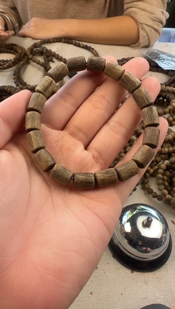 沉香手串奇楠沉水树心油桶珠保12克发一条 收藏级