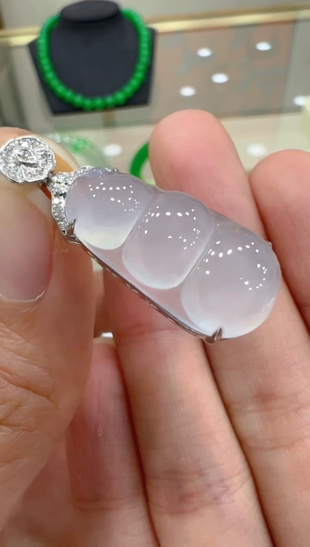 翡翠18K金镶嵌吊坠(不含链)多样性团购发一件