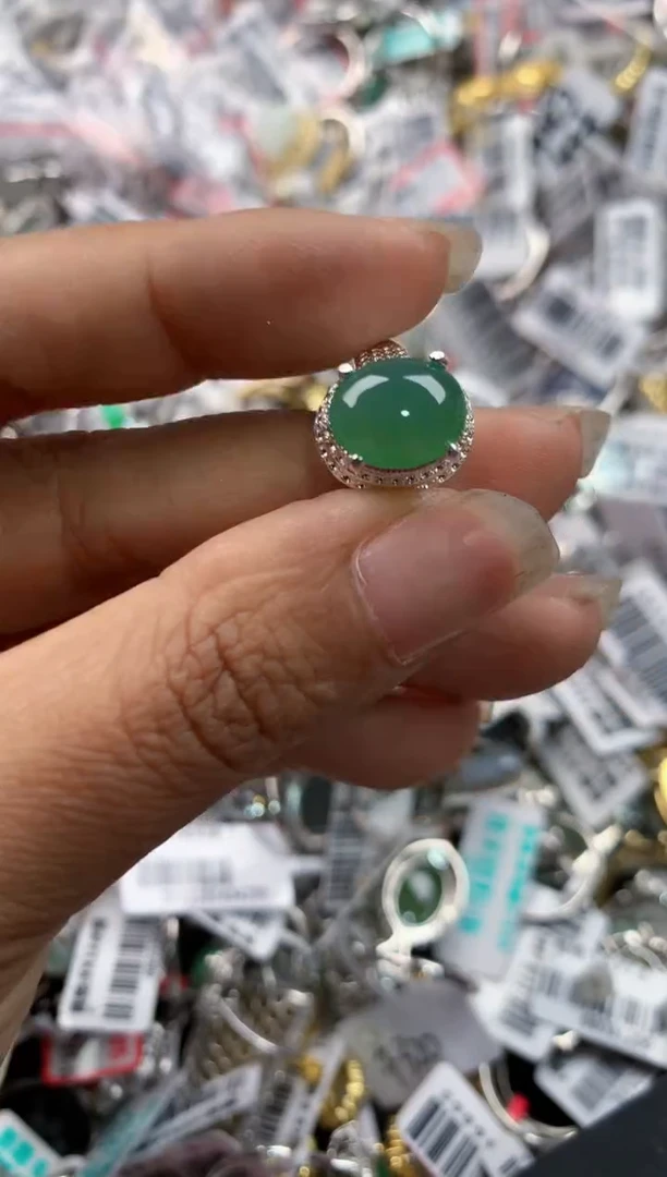 未镶嵌戒指翡翠141414----4