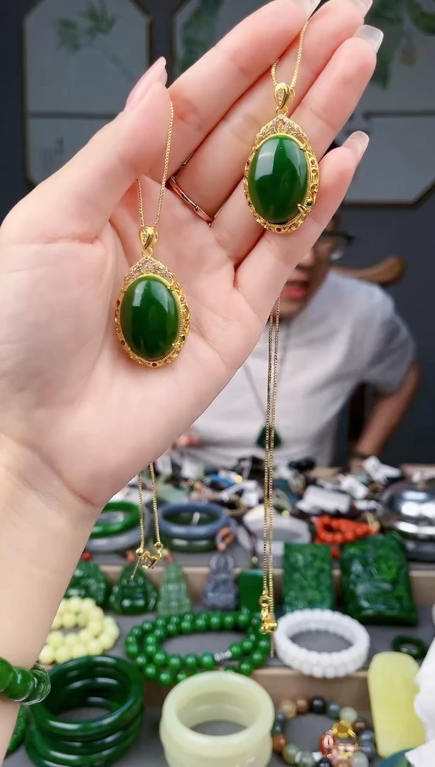 和田玉未镶嵌颈饰多样性发货拍一单发一个