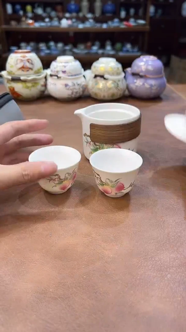 真的很便宜超好看会开片的旅行茶具