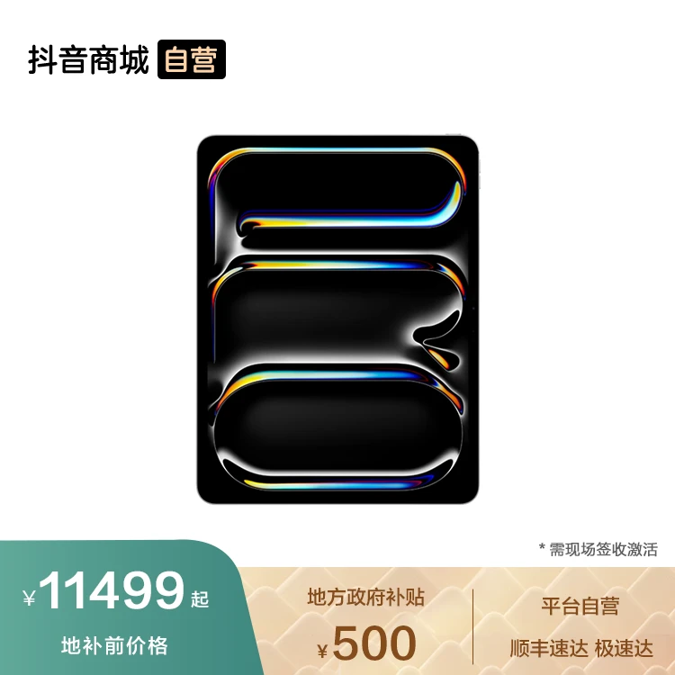 【地方政府补贴】Apple iPad Pro 13 英寸 M5 芯片 WLAN版 平板电脑