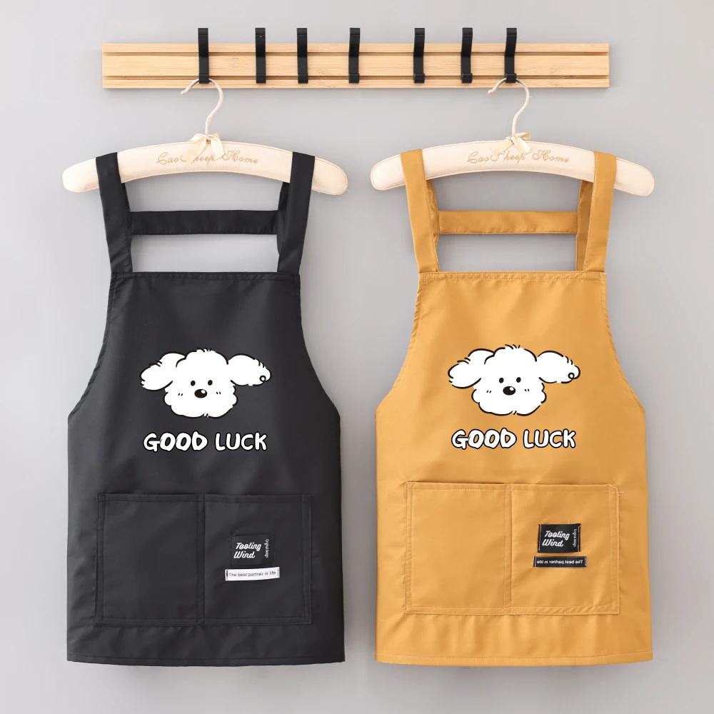 不掉肩防水工作服家用厨房泼水做饭耐脏防油餐饮上班围裙定制专用