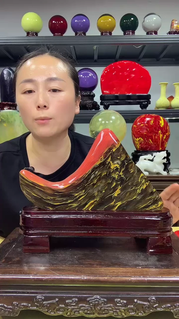 石材<鸿运当头>高档家居摆件博古架摆件