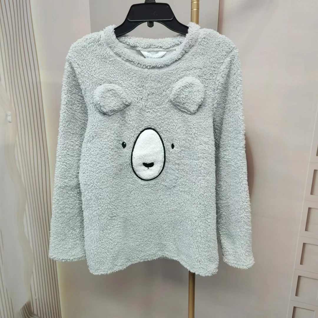 A898    女士家居服毛绒保暖秋冬圆领