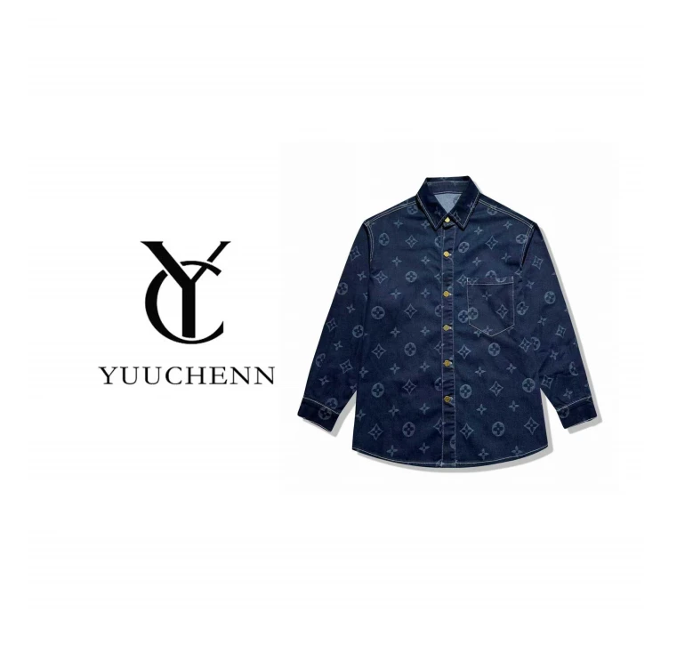 【YUUCHENN】-印花休闲牛仔衬衫老钱风外套-NY1012