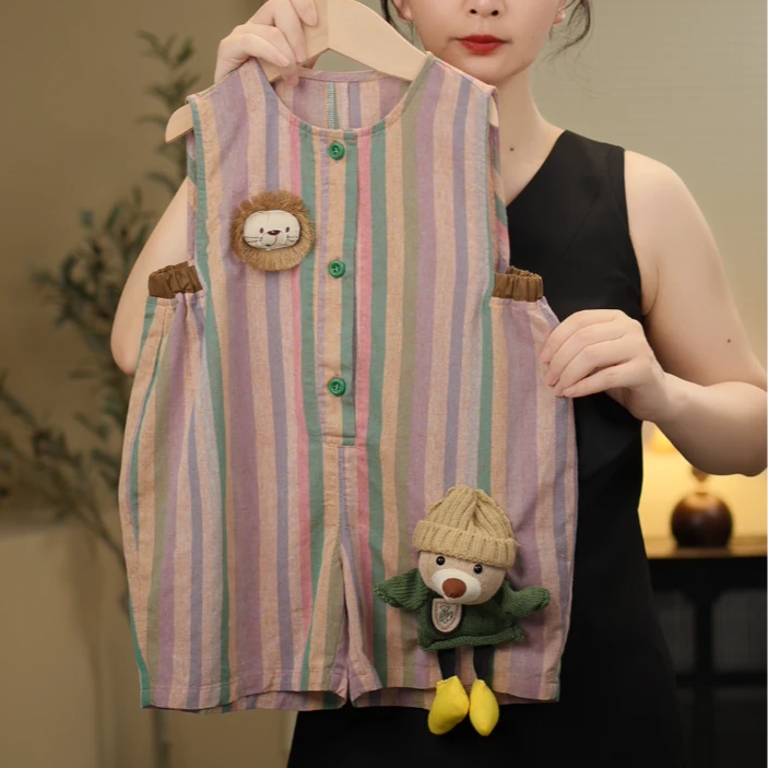 【现货】2025夏新款儿童气质百搭男女童潮流复古韩系儿童套装21567