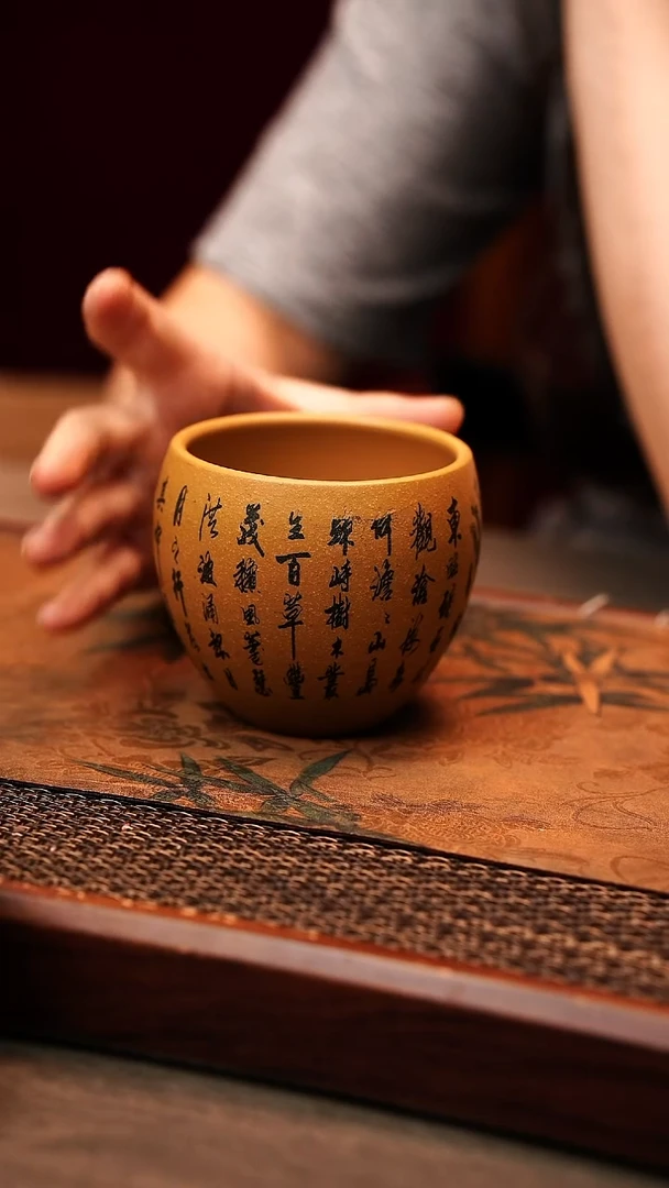 茶杯紫砂宜兴原矿紫砂 全手工制作