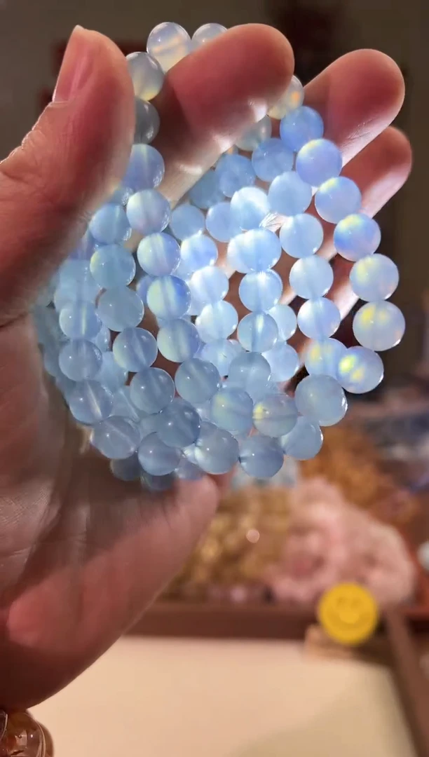 【闪购商品】海蓝宝石手串未镶嵌8mm海蓝宝手串（多样性发其一）