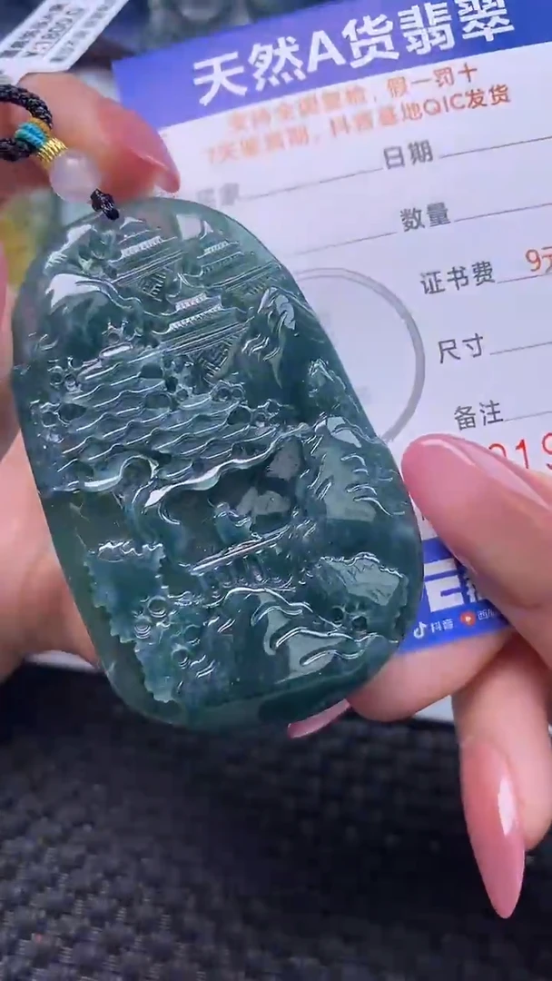 翡翠未镶嵌颈饰    9203