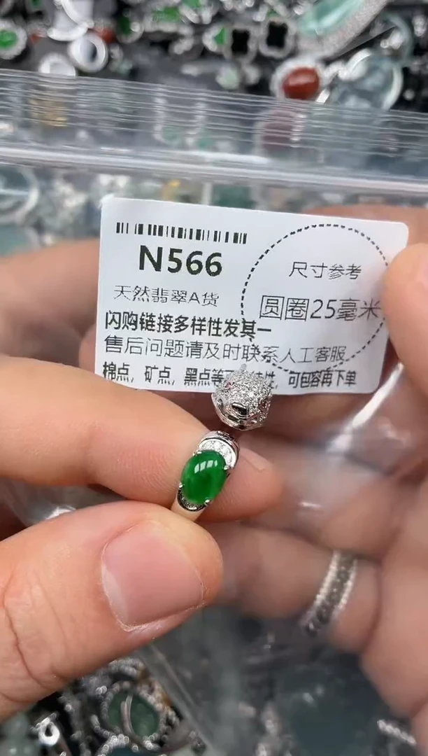 翡翠未镶嵌颈饰N566戒指