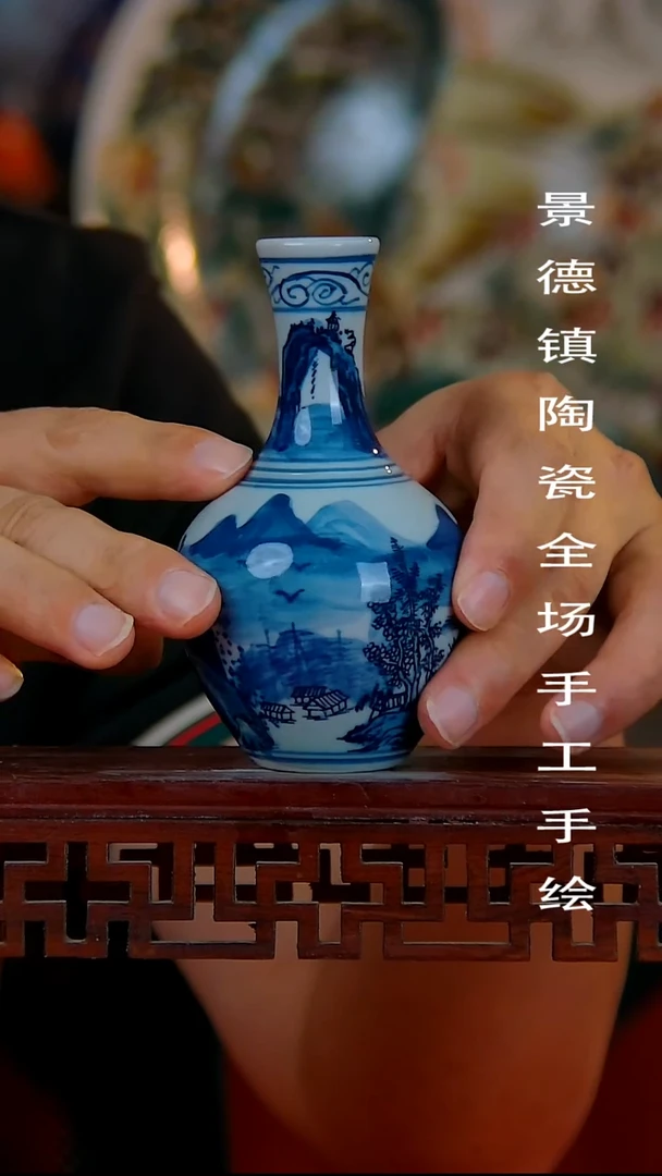 摆件手景德镇陶瓷 全场手工绘