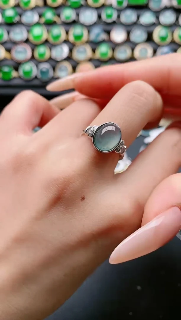 【闪购商品】翡翠戒指银S925镶嵌111111