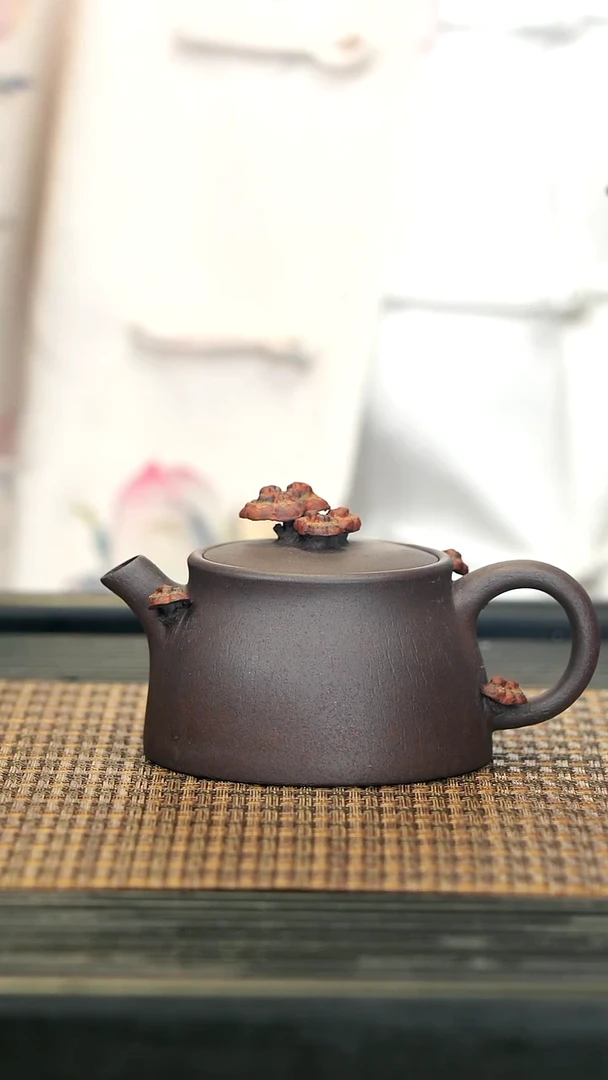 【闪购商品】紫砂茶壶30灵芝井栏 甲子泥