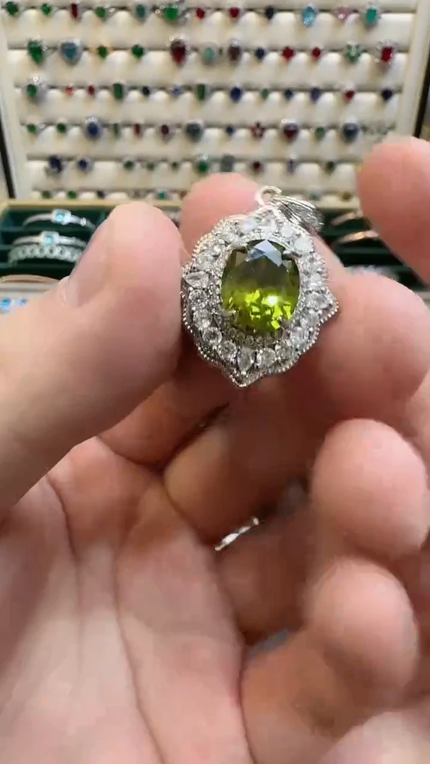 颈饰未镶嵌橄榄石橄榄石吊坠