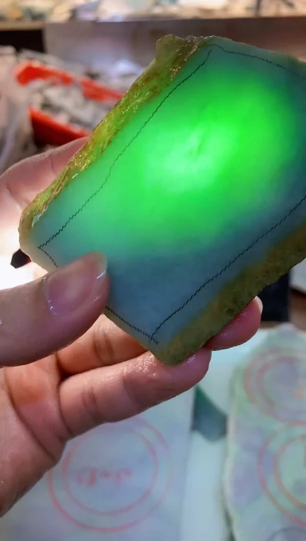 裸石翡翠0朗0翡翠珠宝697