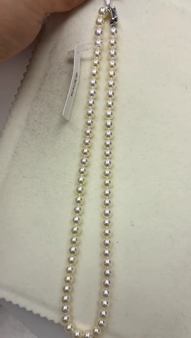 未镶嵌DA海水珍珠akoya串链6-7 y1181