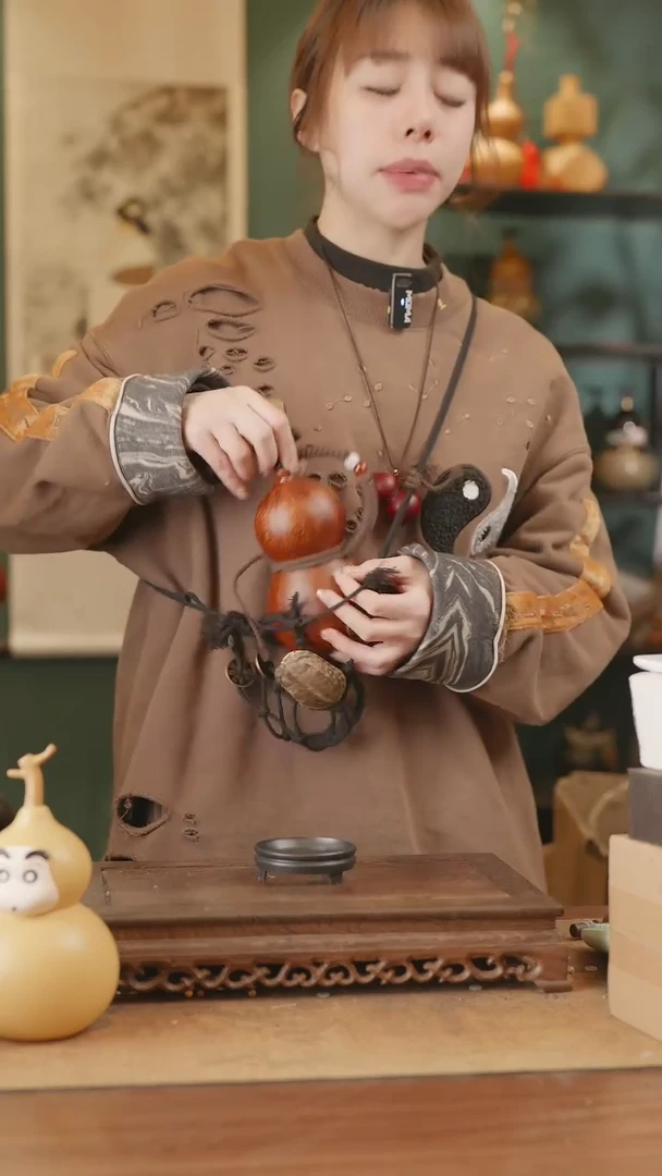 【闪购商品】98号精品天然大漆工艺防渗内胆酒葫芦~