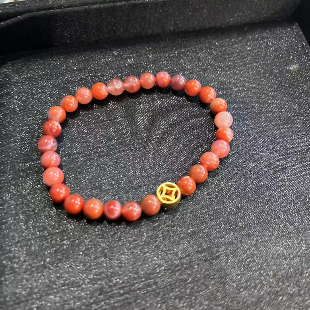 【玉经纶】-6454/Q25-南红手串-多样性发其—