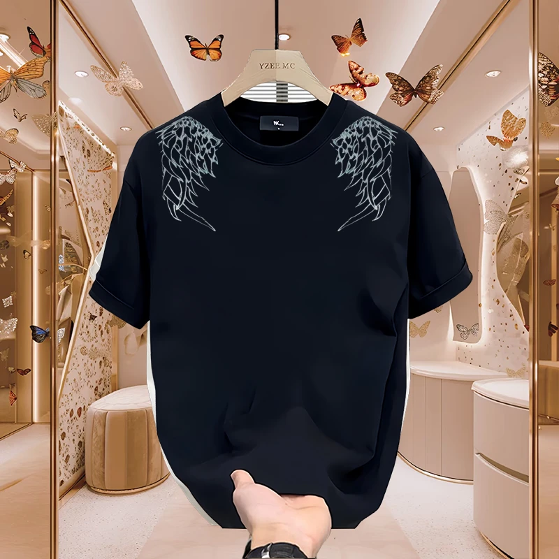 宾凯莱美式重磅棉短袖T恤青年男女款夏季ins潮牌街头宽松圆领上衣