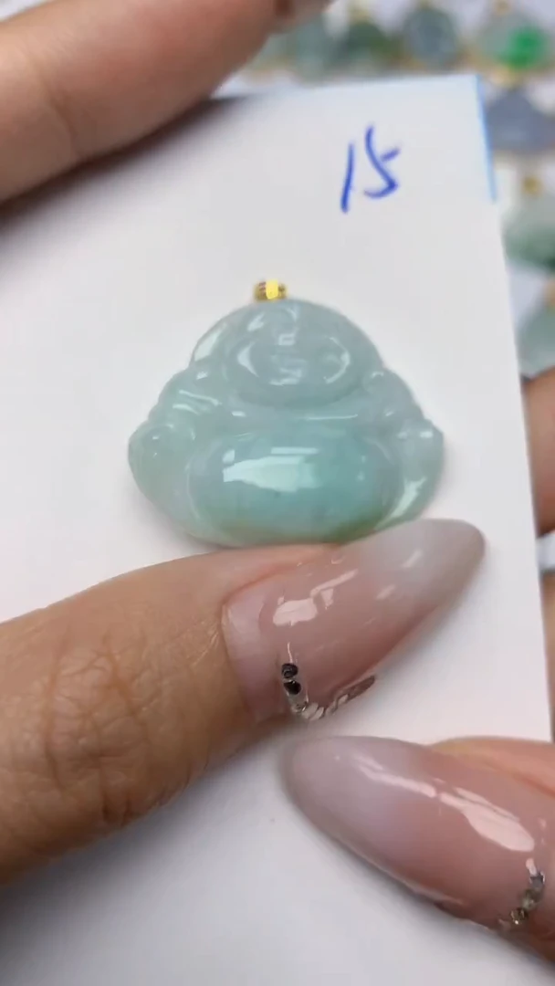 【闪购商品】翡翠颈饰18K金镶嵌天然翡翠A货