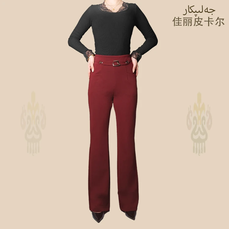 2025佳丽皮卡尔新款欧版加长高腰高弹百搭舒适显瘦时尚喇叭裤6653