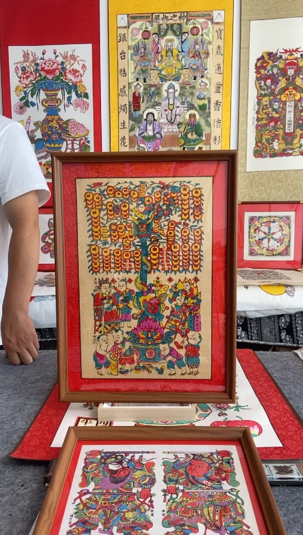 摇钱树A3框手工制作精品