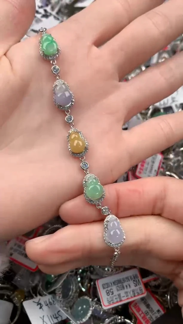 银S925镶嵌戒指翡翠777   2