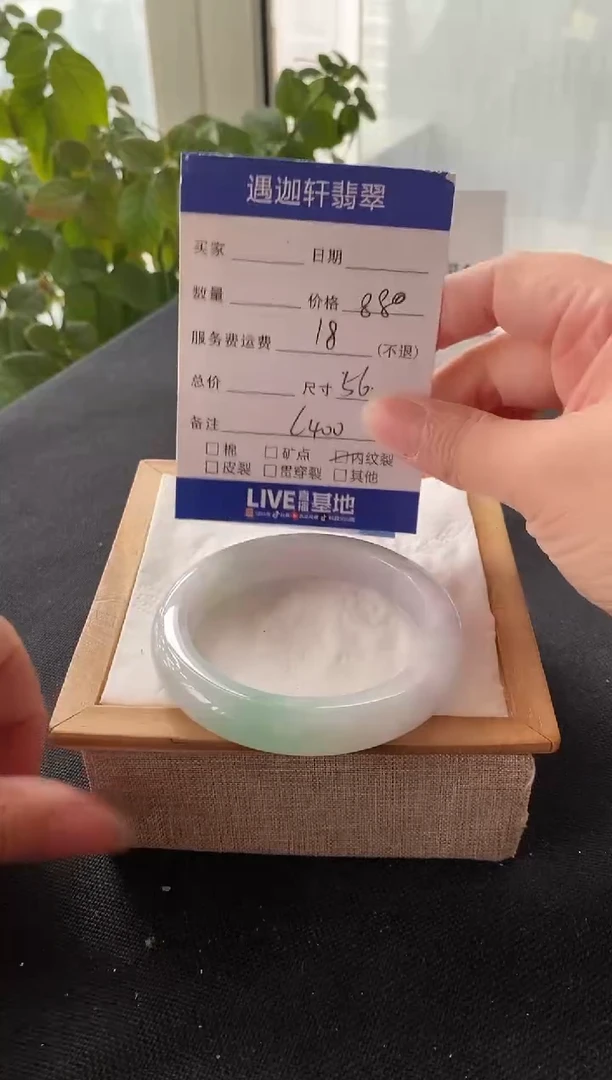 未镶嵌手镯翡翠56.2圈口 C400编码