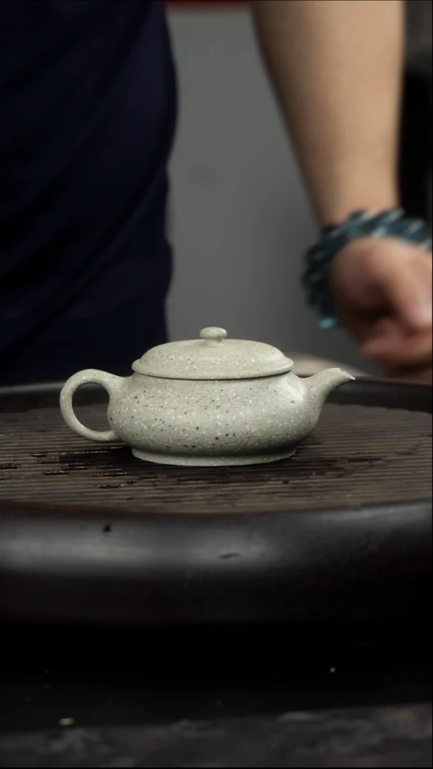 茶杯紫砂全手粗砂白王 明炉壶