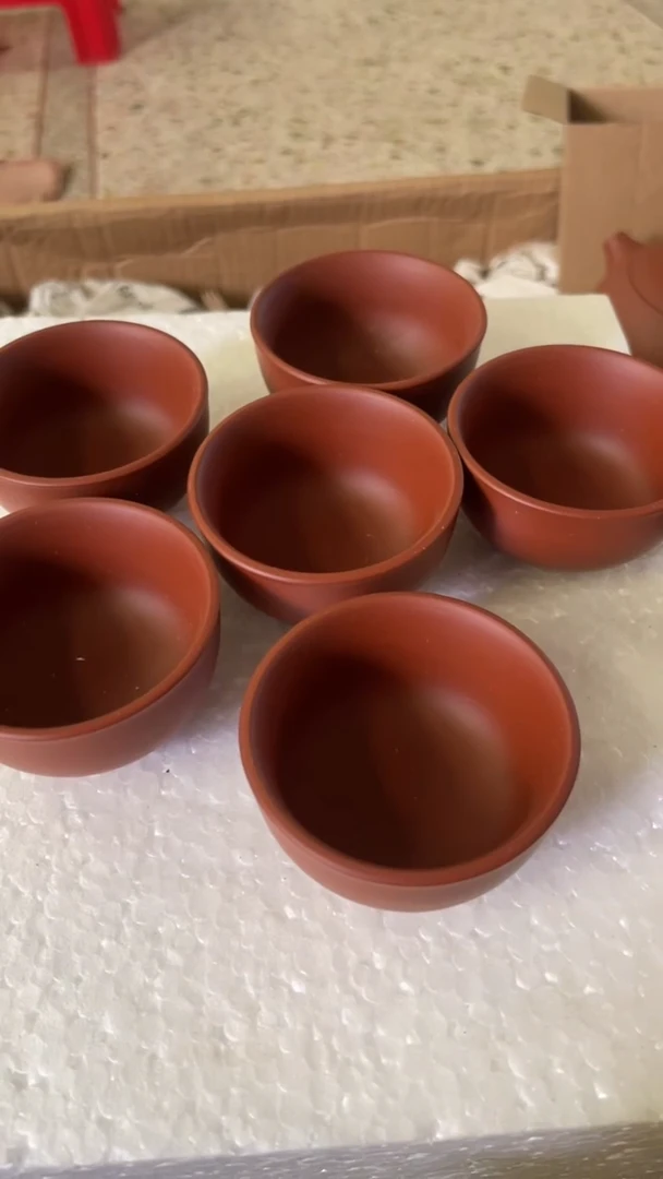 茶壶紫砂6个紫砂杯子35毫升正品包邮