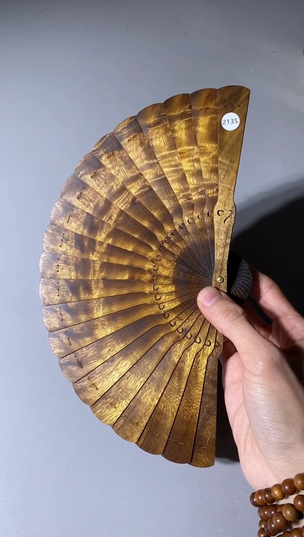 【闪购商品】金丝楠213号15cm金丝楠木小叶桢楠扇子