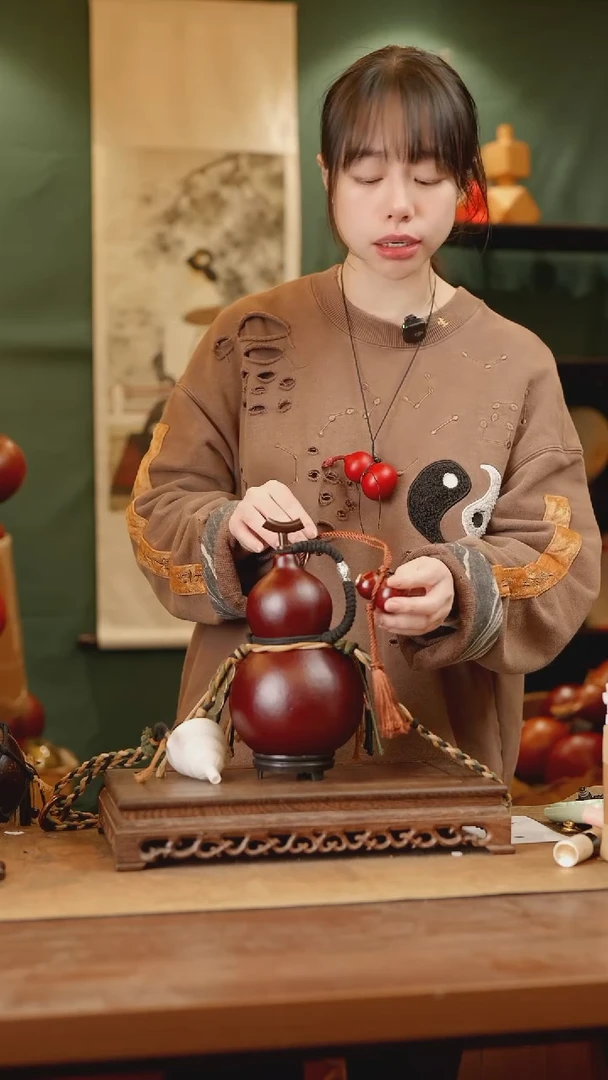 133号精品天然大漆酒葫芦一物一拍~