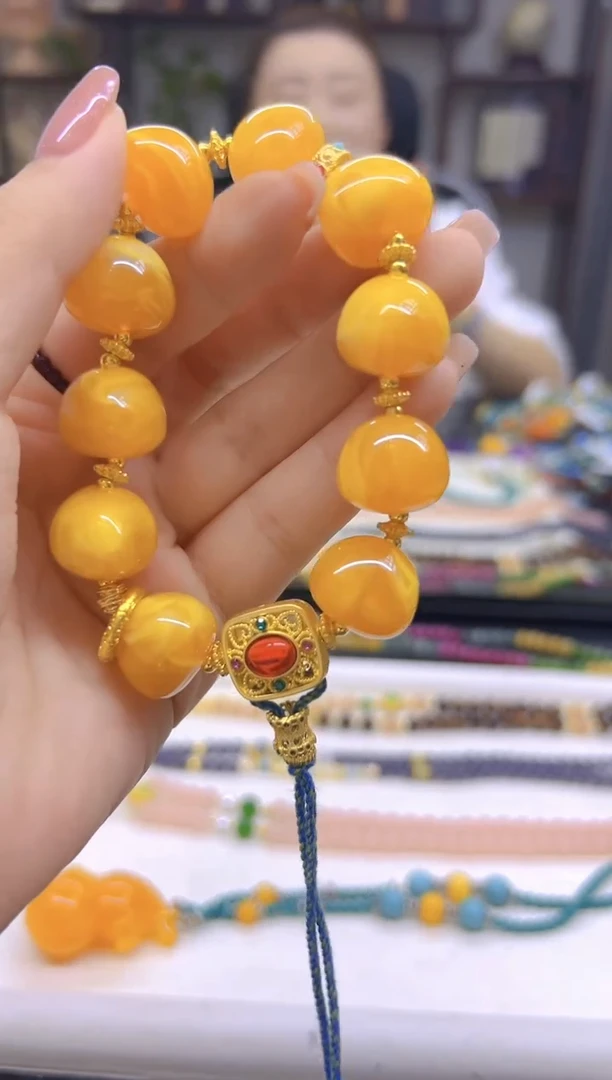 未镶嵌蜜蜡手链DIY款S721