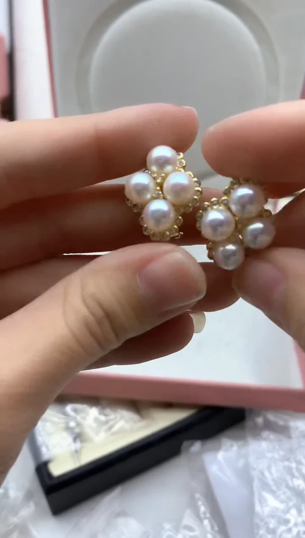 未镶嵌耳饰淡水珍珠多样性发其一