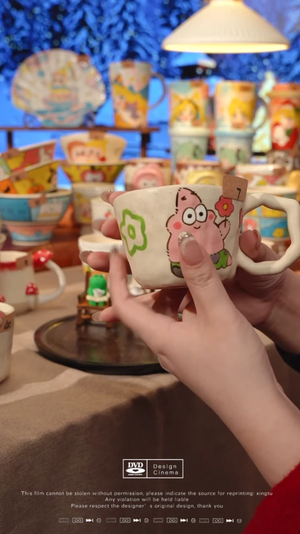 陶瓷007派派大星设计师手作手绘景德镇高温