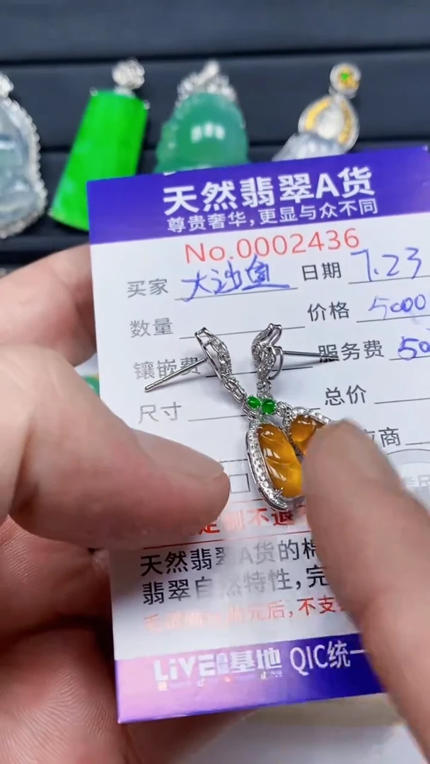 翡翠18K金镶嵌颈饰翡翠