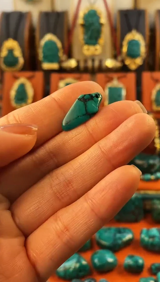 未镶嵌绿松石.网花 单颗