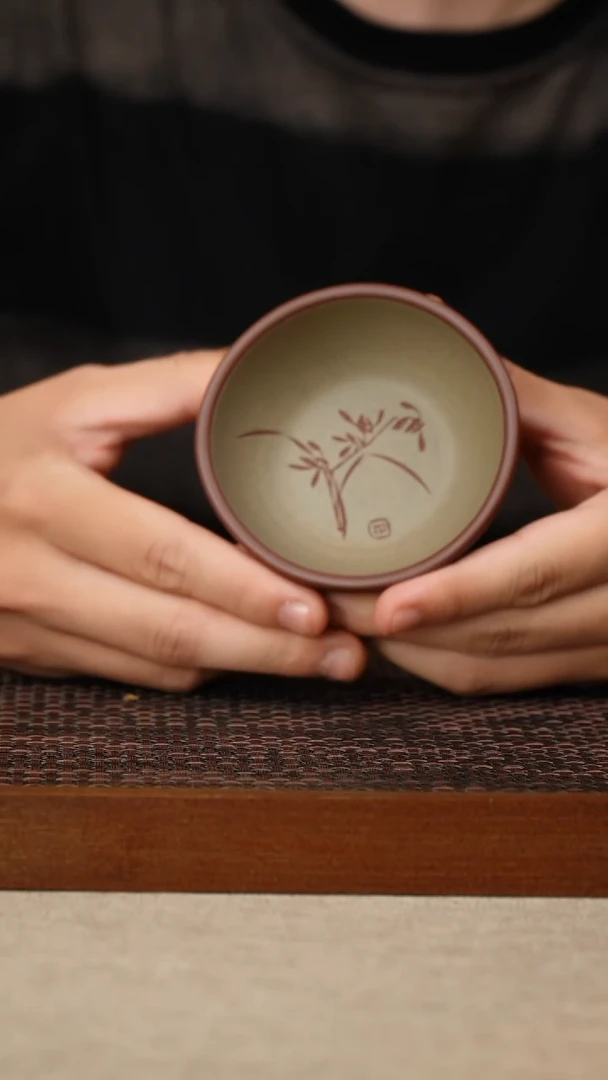 茶杯紫砂主人杯原矿紫泥60cc