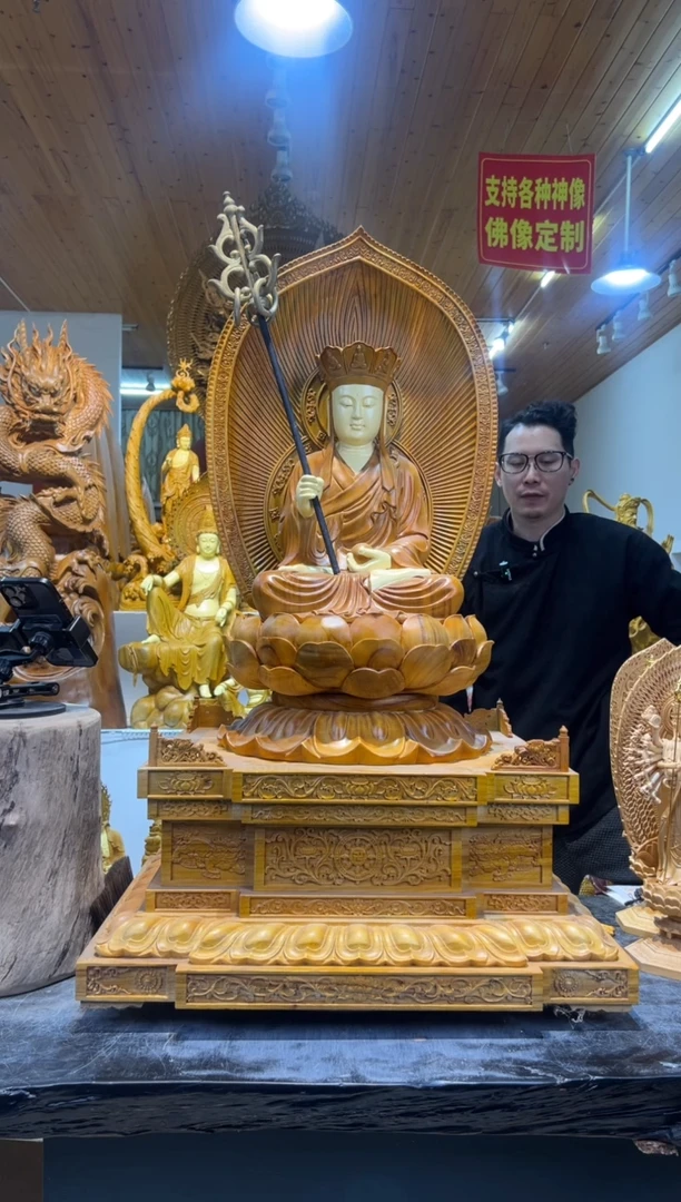 香樟木地藏王110cm