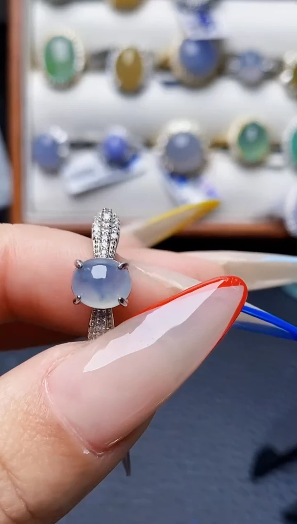 银S925镶嵌戒指翡翠1797