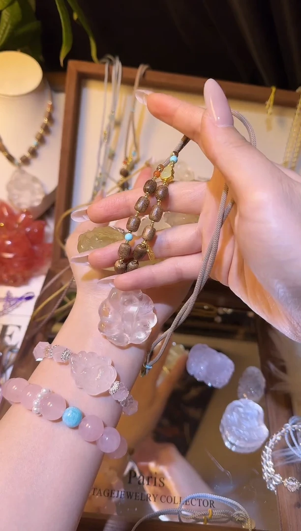 吊坠(赠链)未镶嵌水晶沉香编绳