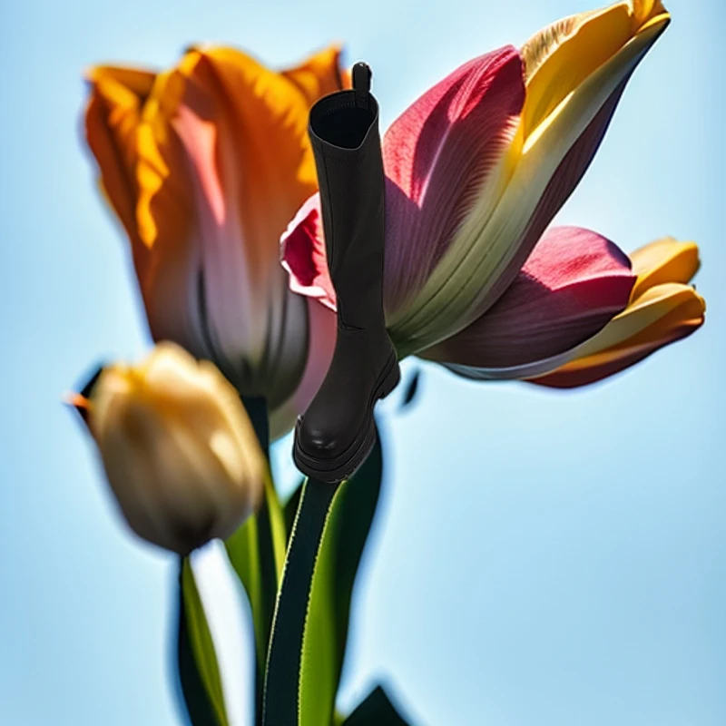 时尚休闲百搭女款长靴绒咖啡660-5