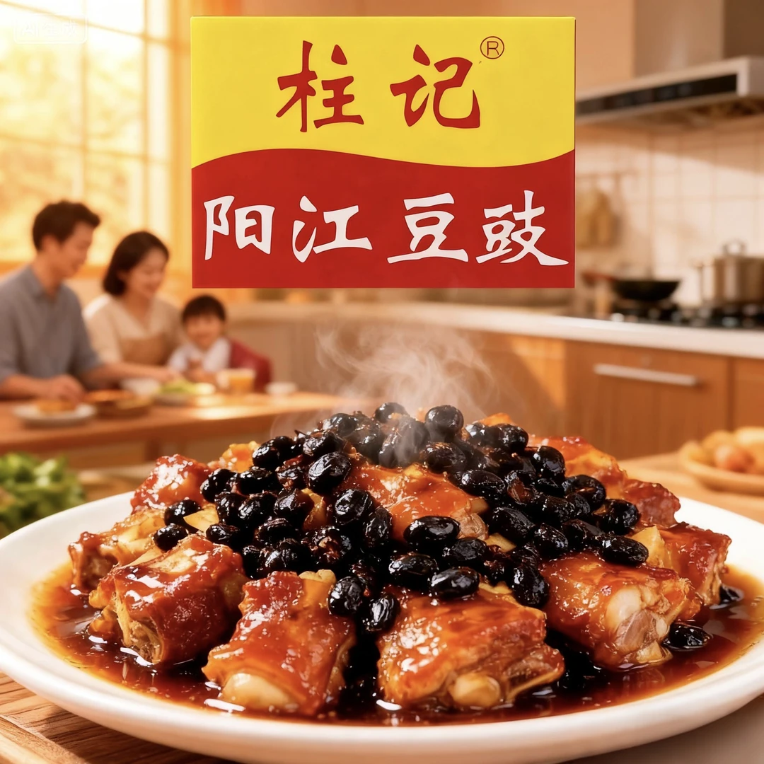 柱记柱记正宗阳江豆豉盒装厨房调味品潭水特产下饭菜
