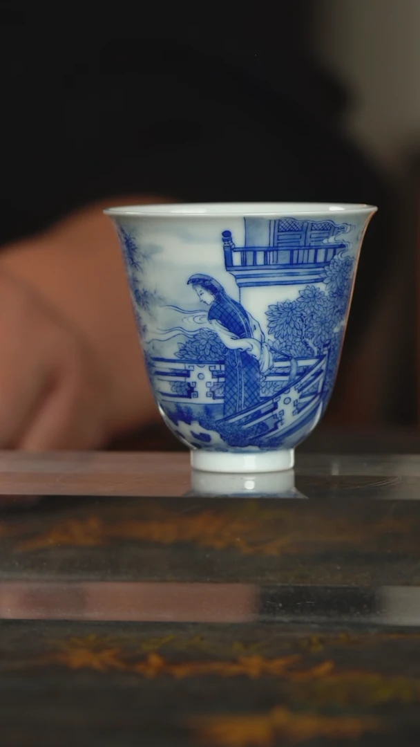 黄振匠造人物闻香杯