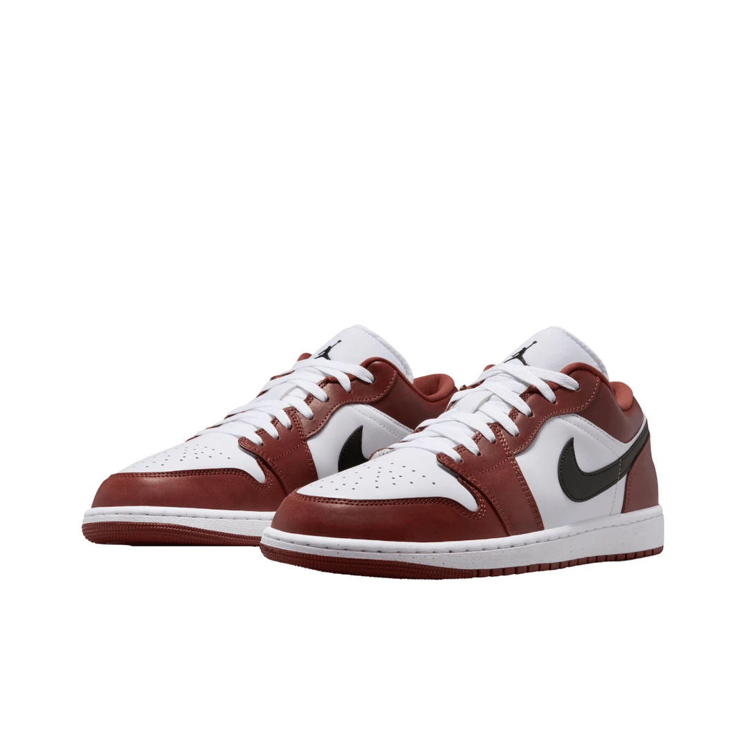 NIKE/耐克男子AIR JORDAN 1低帮复古白红休闲鞋HF3148-102