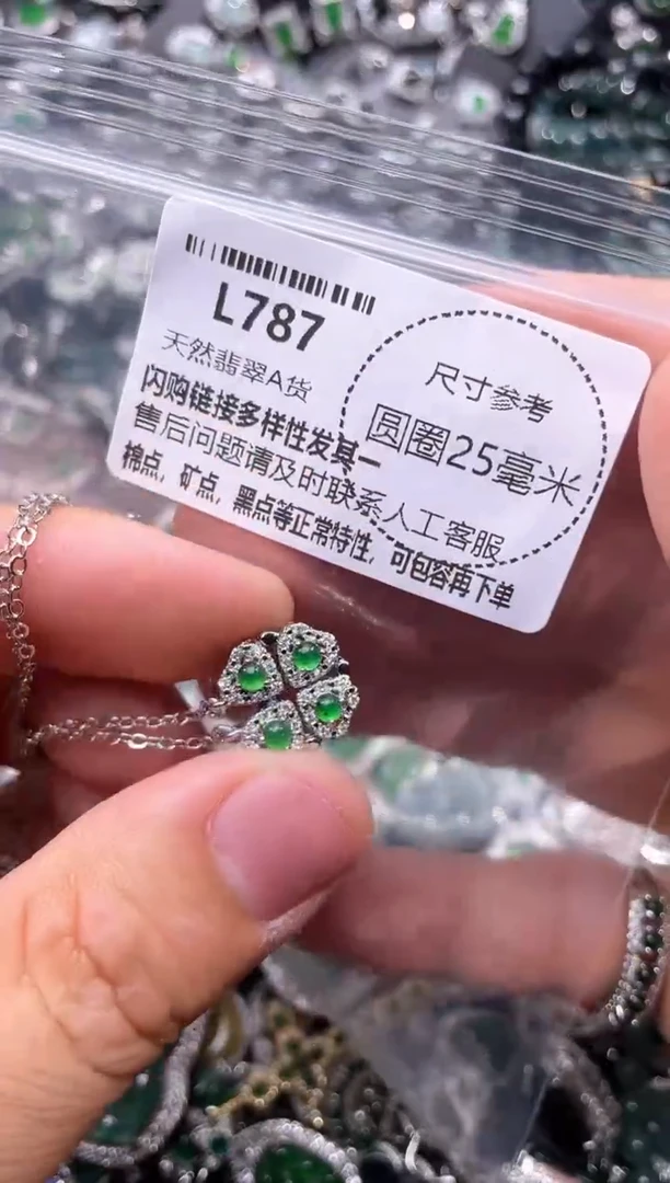 翡翠未镶嵌颈饰L787项链