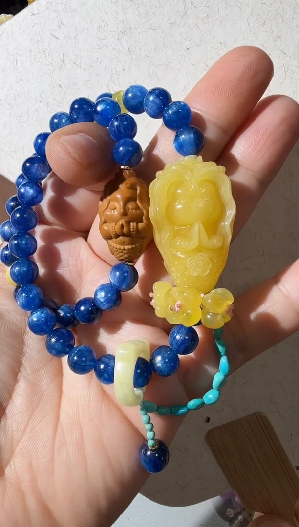 未镶嵌蜜蜡手链蜜蜡美人鱼手链