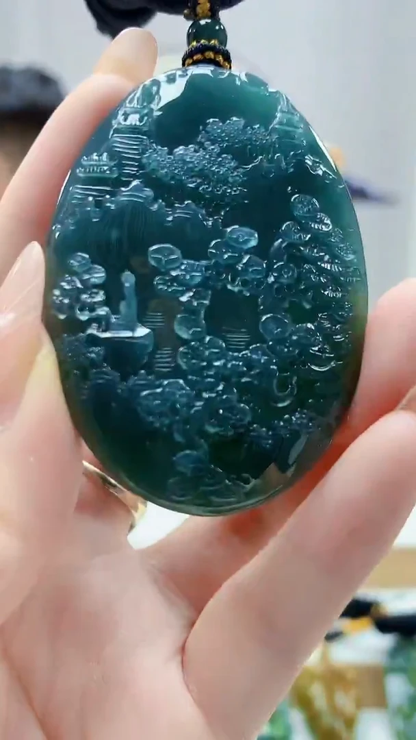未镶嵌定制翡翠5060DD-毛货挂件64